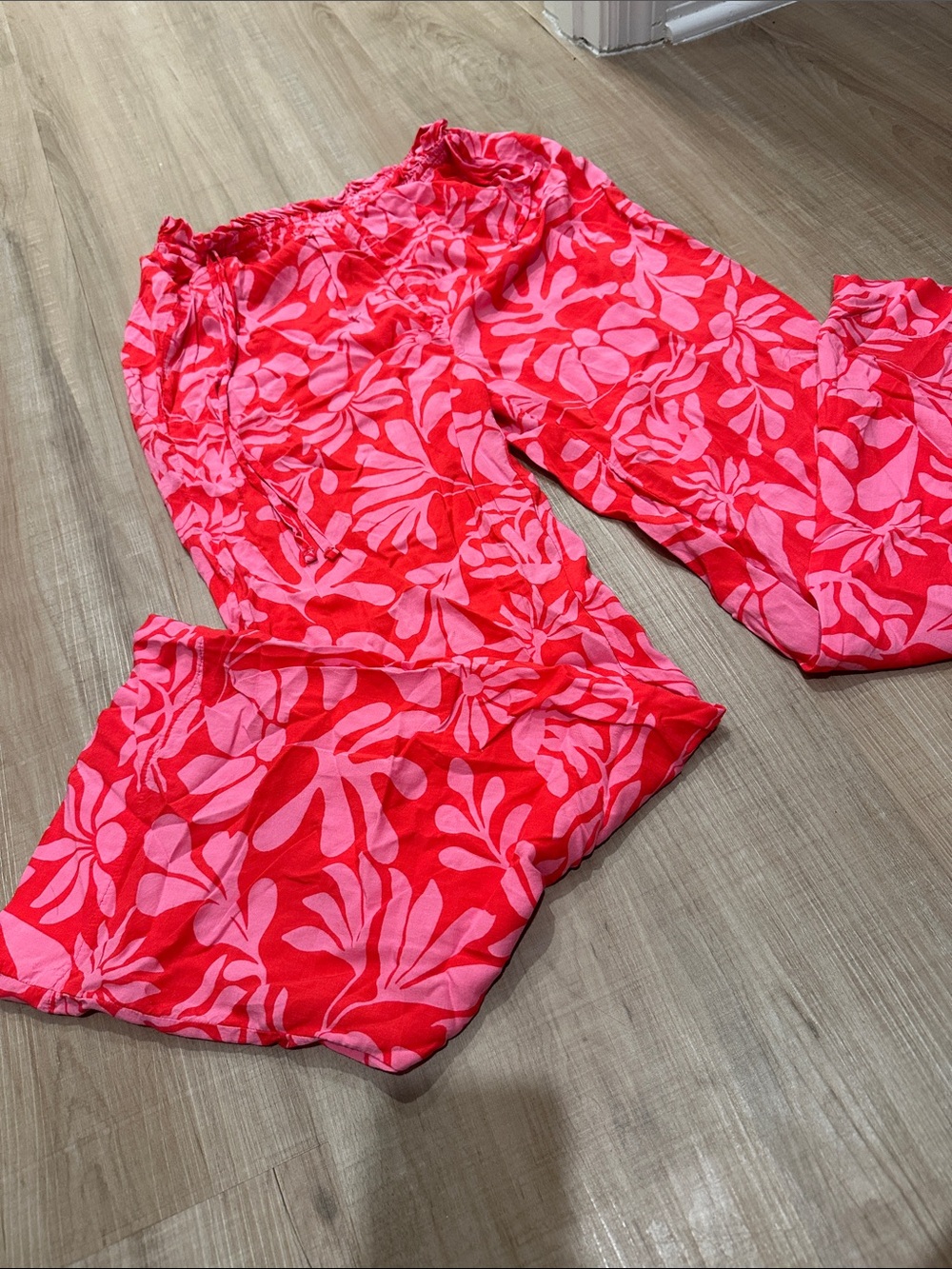 Shade & Shore Pink Floral Swim Coverup Pants